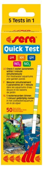 Тест на пять параметров воды Sera Quick-Test 20 полосок