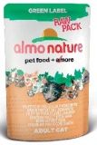 Паучи для кошек Almo Nature Green Label Raw Pack Cat Chicken Fillet&Ham 0,055 кг.